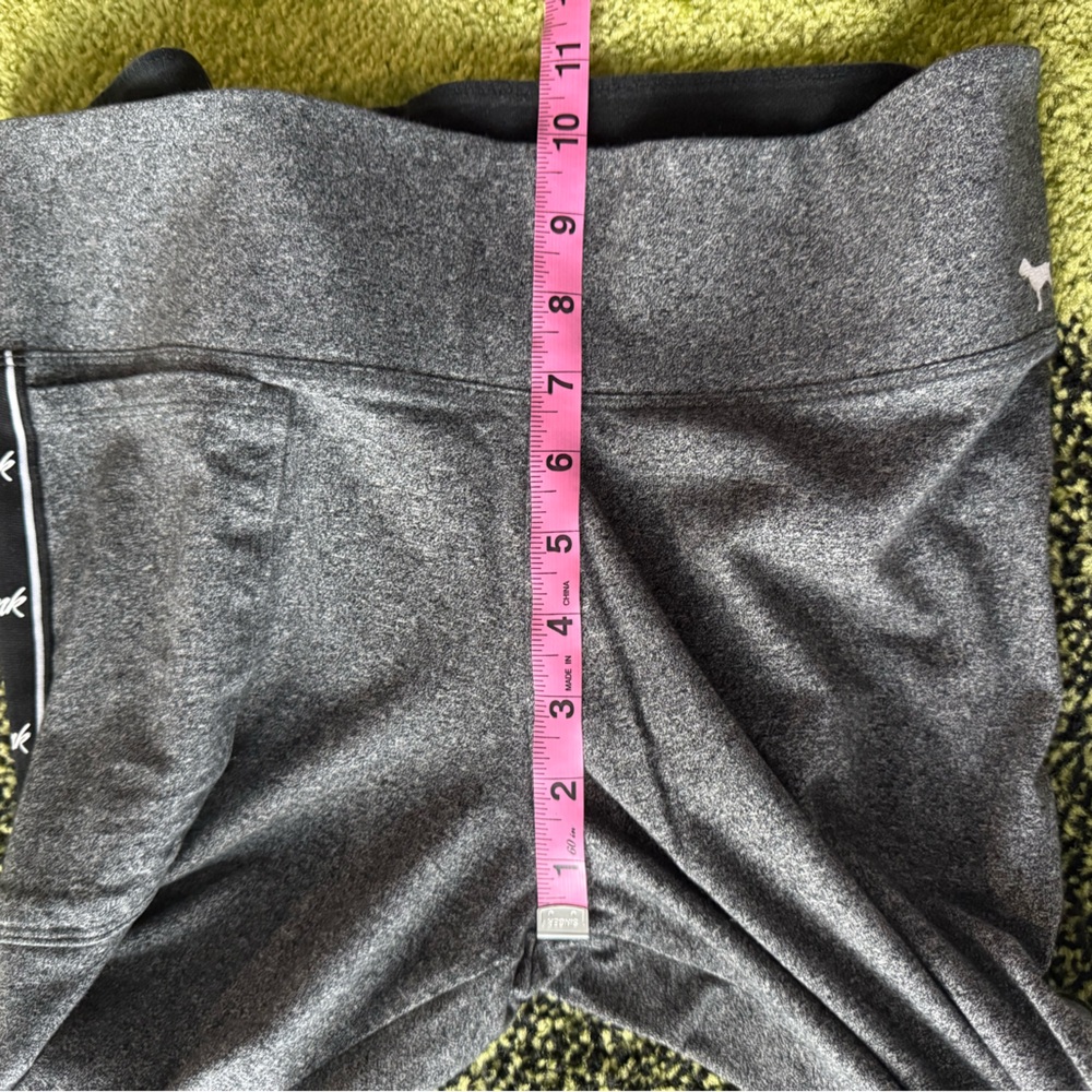 PINK Victoria's Secret Charcoal Leggings with Black Side Stripe - Picture 2 of 8